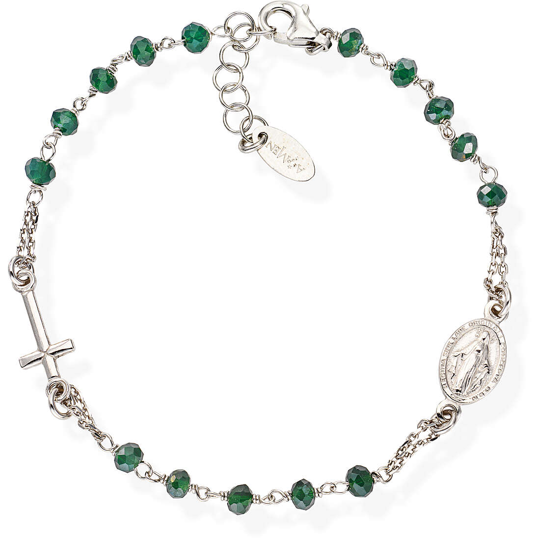 Amen Rosari bracelet woman Bracelet with 925 Silver With Beads jewel BROBVB3