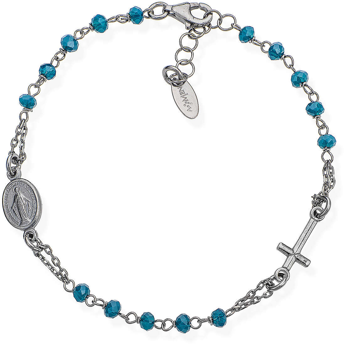 Amen Rosari bracelet woman Bracelet with 925 Silver With Beads jewel BRONBL3