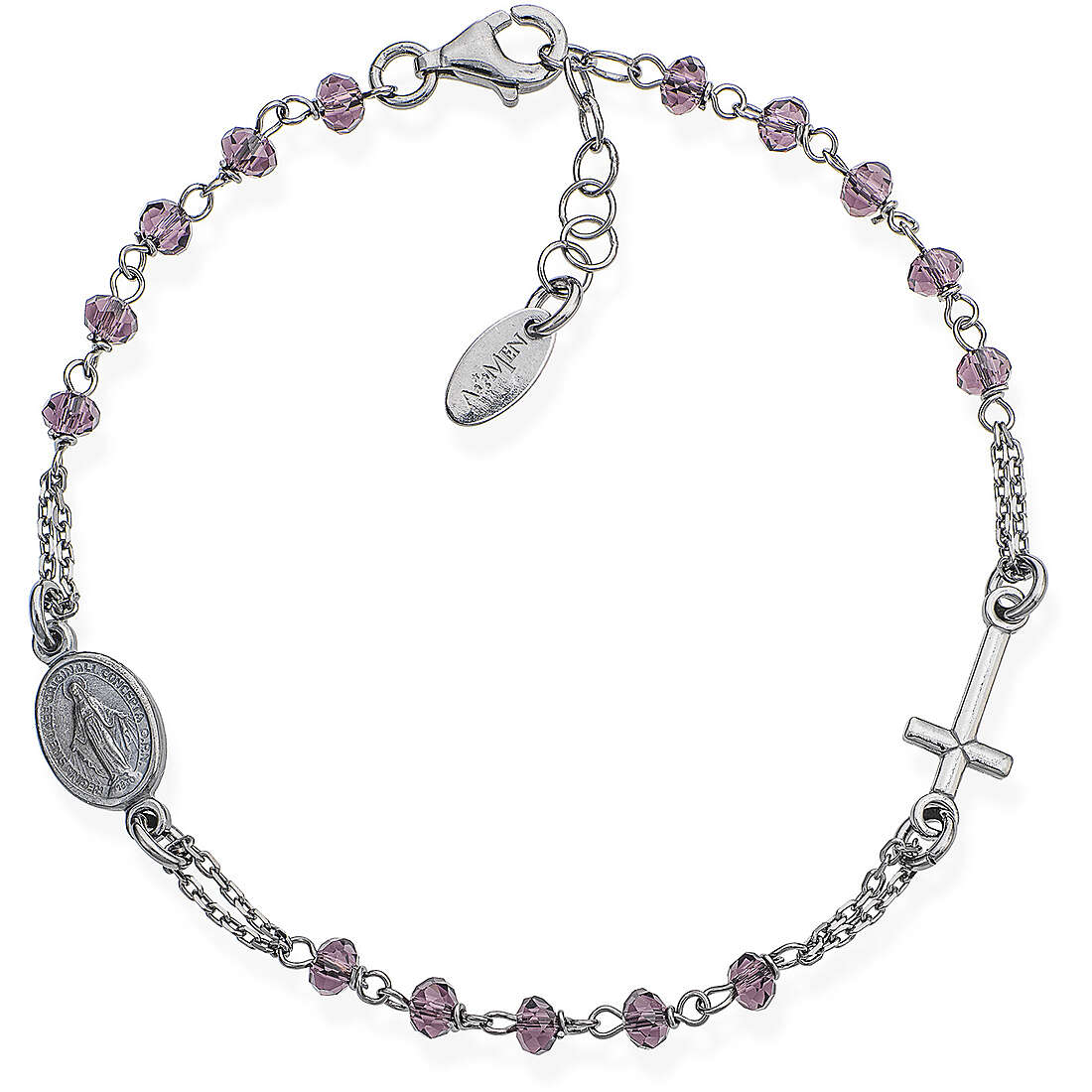 Amen Rosari bracelet woman Bracelet with 925 Silver With Beads jewel BRONL3