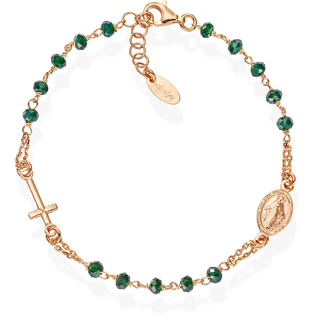 Amen Rosari bracelet woman Bracelet with 925 Silver With Beads jewel BRORVB3