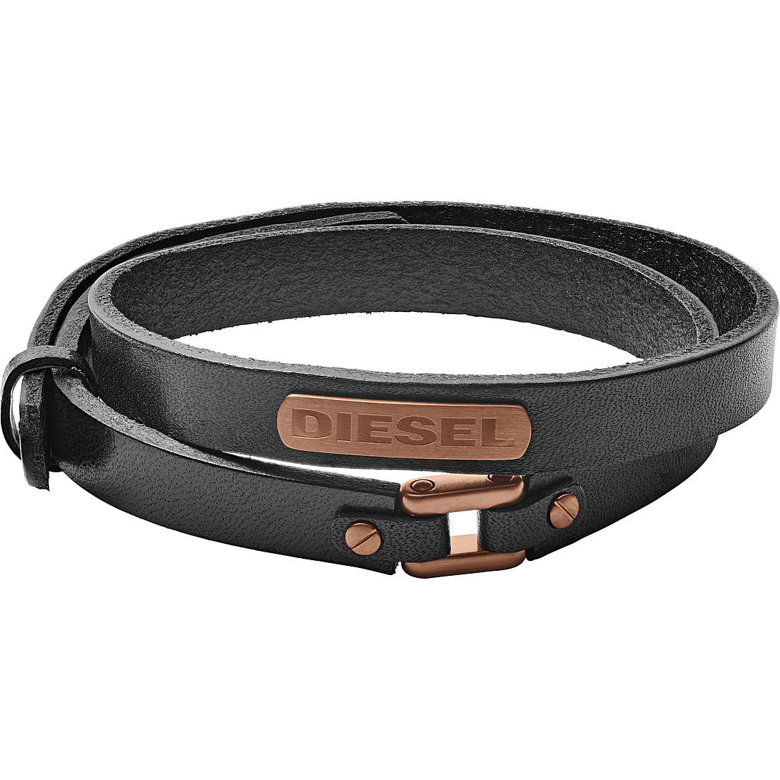 bracelet boy jewel Diesel Leather/Steel DX1093221