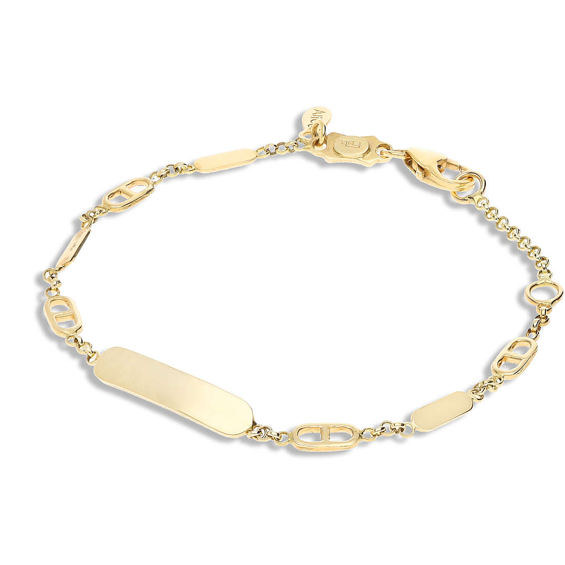 bracelet child With Plate 18 kt Gold jewel GioiaPura Oro 750 GP-S128515
