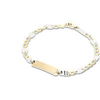 bracelet child With Plate 18 kt Gold jewel GioiaPura Oro 750 GP-S139025
