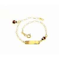 bracelet child With Plate 18 kt Gold jewel GioiaPura Oro 750 GP-S139072