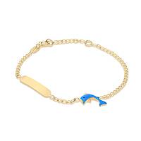 bracelet child With Plate 18 kt Gold jewel GioiaPura Oro 750 GP-S146419