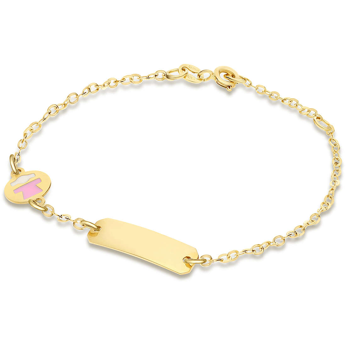 bracelet child With Plate 18 kt Gold jewel GioiaPura Oro 750 GP-S163703