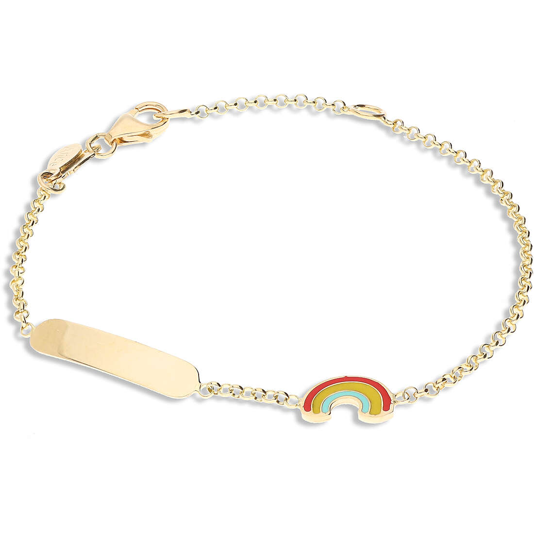 bracelet child With Plate 18 kt Gold jewel GioiaPura Oro 750 GP-S213983