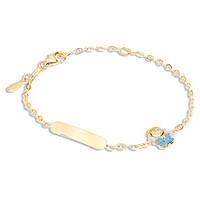 bracelet child With Plate 18 kt Gold jewel GioiaPura Oro 750 GP-S213997