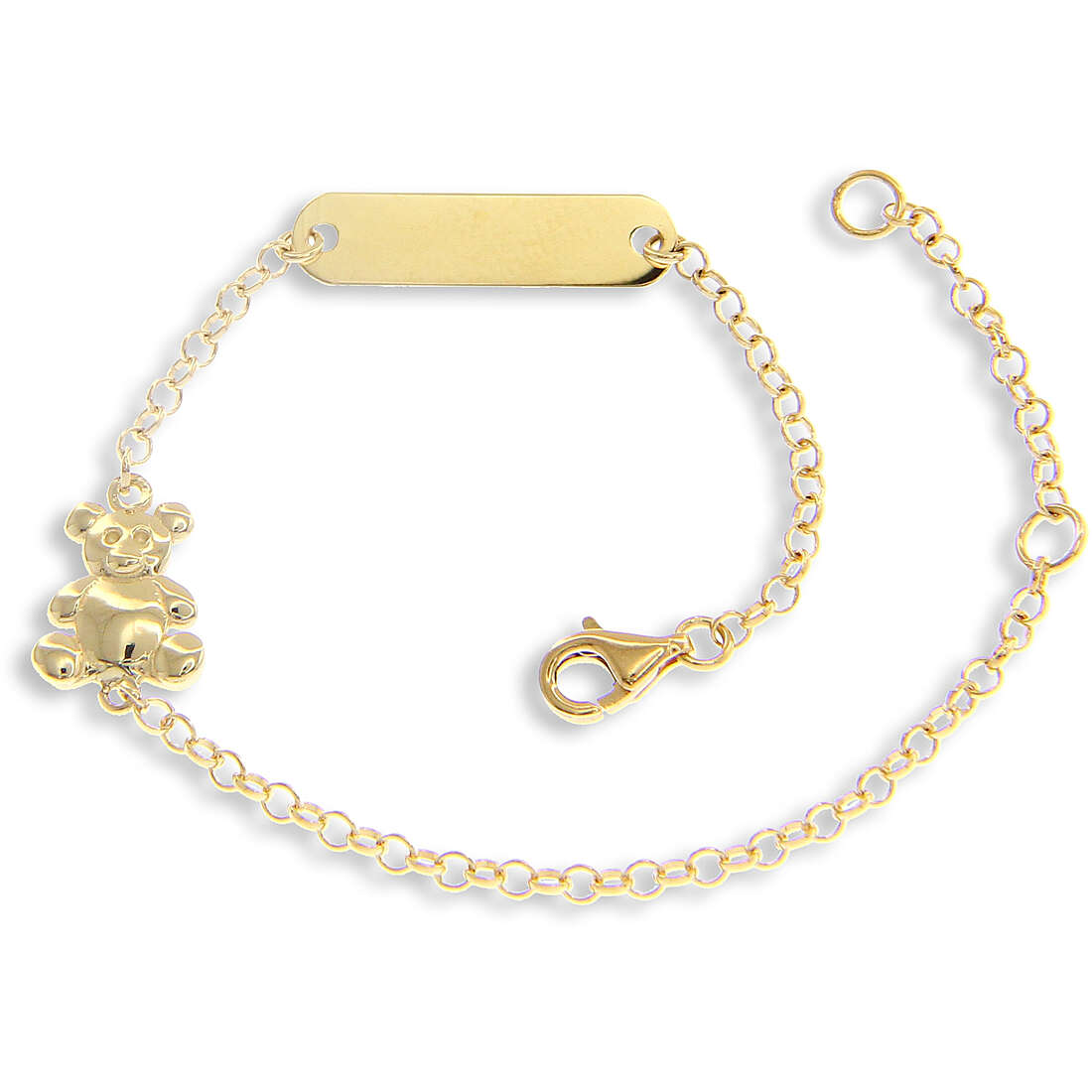 bracelet child With Plate 18 kt Gold jewel GioiaPura Oro 750 GP-S216505