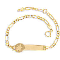bracelet child With Plate 18 kt Gold jewel GioiaPura Oro 750 GP-S223855