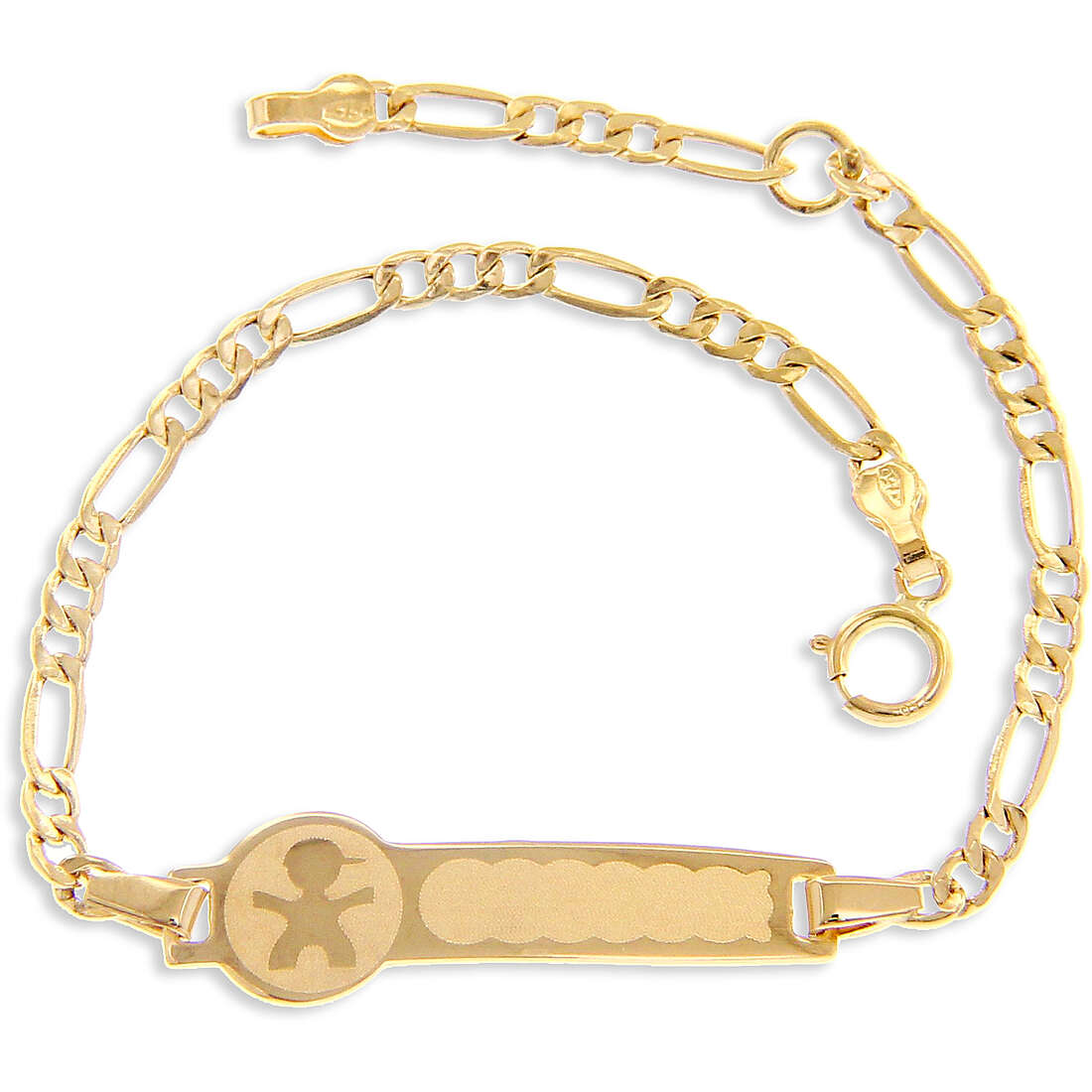 bracelet child With Plate 18 kt Gold jewel GioiaPura Oro 750 GP-S223858