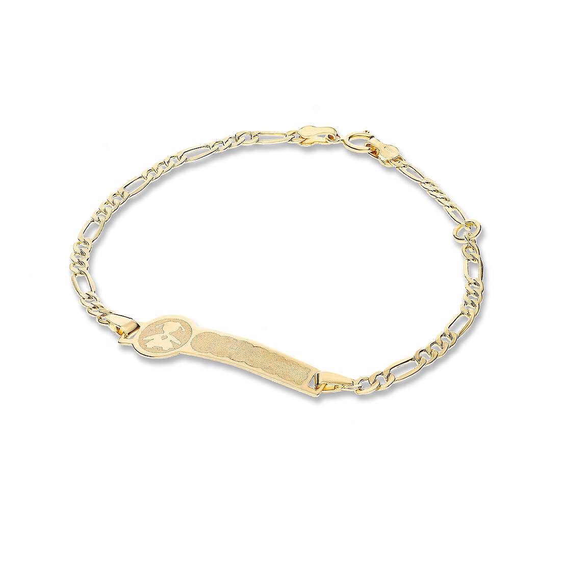 bracelet child With Plate 18 kt Gold jewel GioiaPura Oro 750 GP-S223859