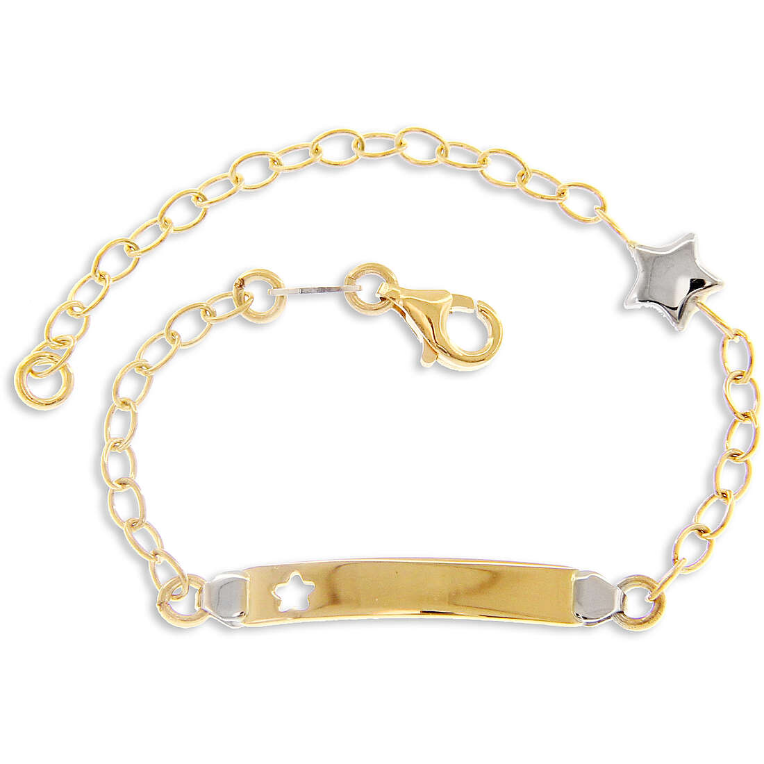 bracelet child With Plate 18 kt Gold jewel GioiaPura Oro 750 GP-S225908