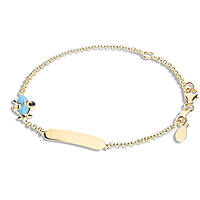 bracelet child With Plate 18 kt Gold jewel GioiaPura Oro 750 GP-S230716