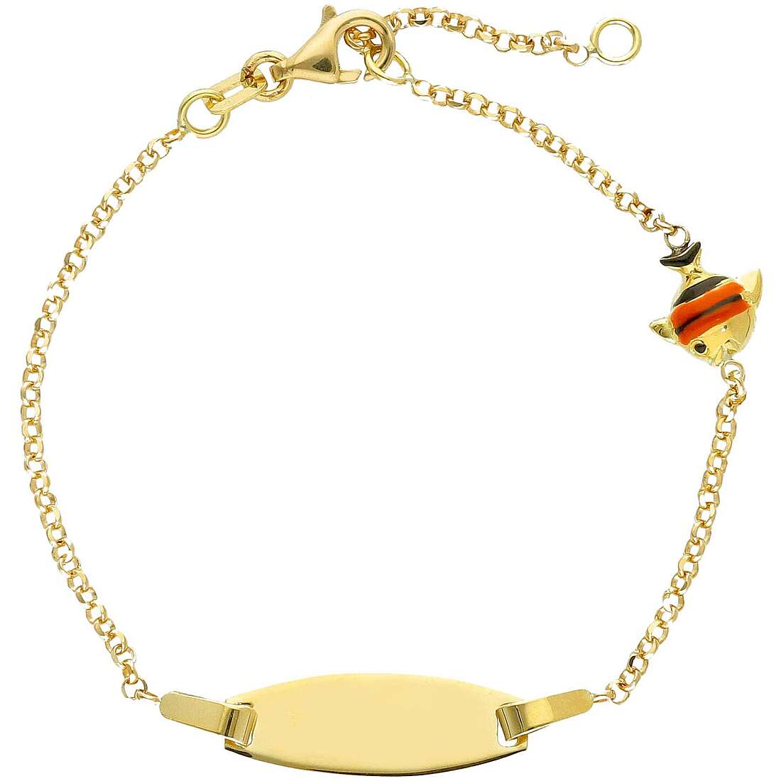 bracelet child With Plate 18 kt Gold jewel GioiaPura Oro 750 GP-S249870