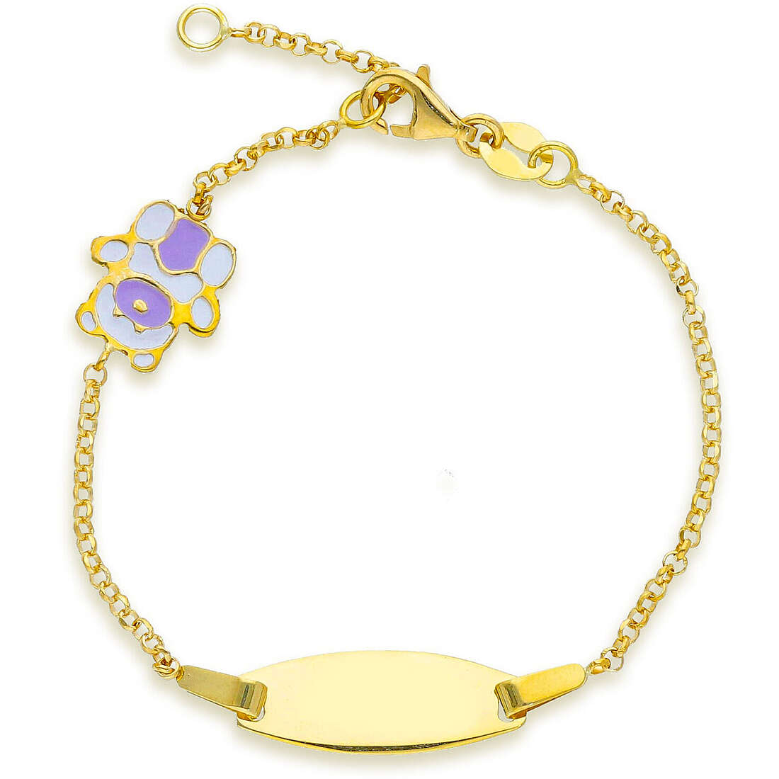 bracelet child With Plate 18 kt Gold jewel GioiaPura Oro 750 GP-S250133