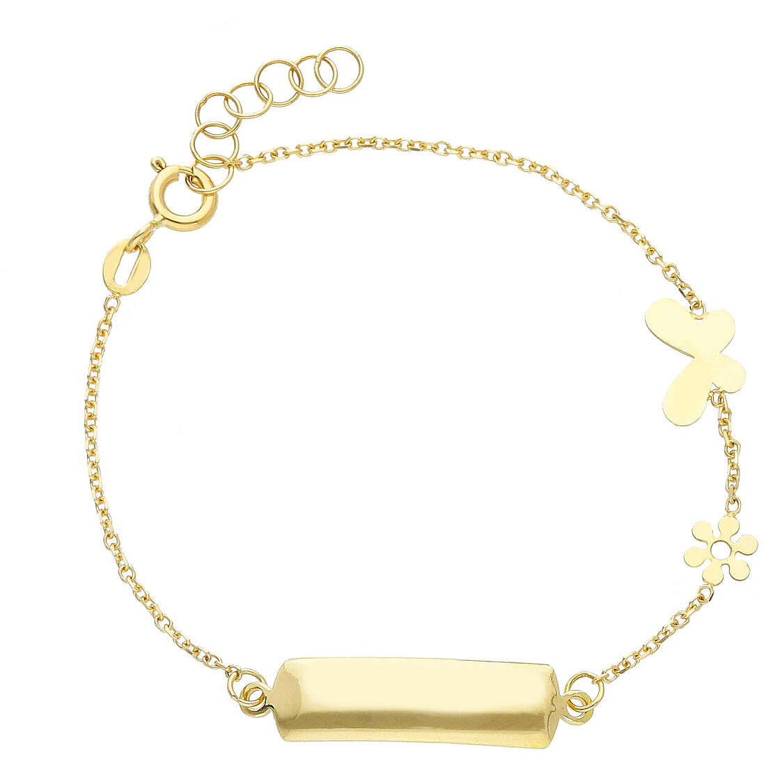 bracelet child With Plate 18 kt Gold jewel GioiaPura Oro 750 GP-S253932