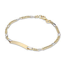 bracelet child With Plate 18 kt Gold jewel GioiaPura Oro 750 GP-SVBD060GB15T