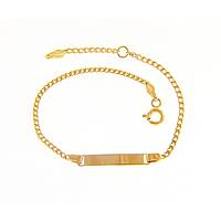 bracelet child With Plate 18 kt Gold jewel GioiaPura Oro 750 GP-SVGD050GGT1