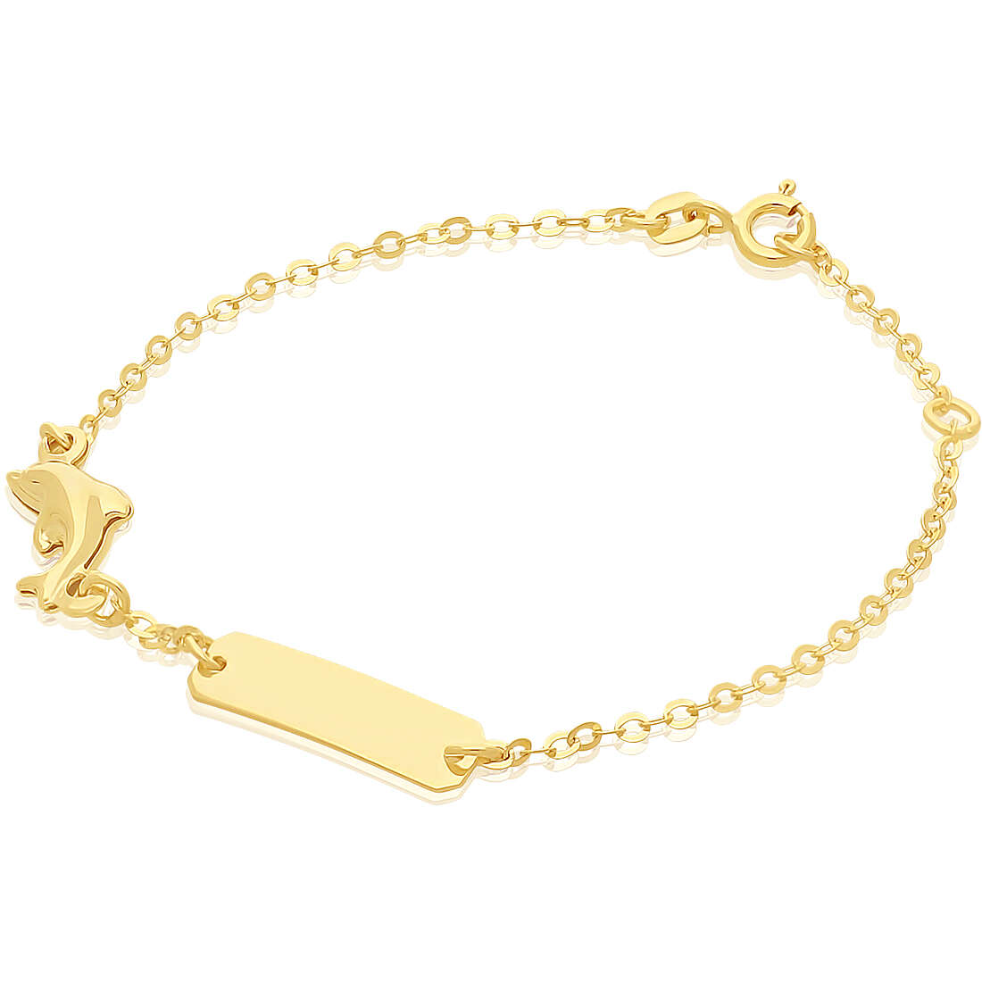 bracelet child With Plate 9 kt Gold jewel GioiaPura Oro 375 GP9-S222228