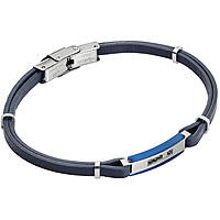 bracelet jewel Steel, Leather man jewel Zircons ABR532B