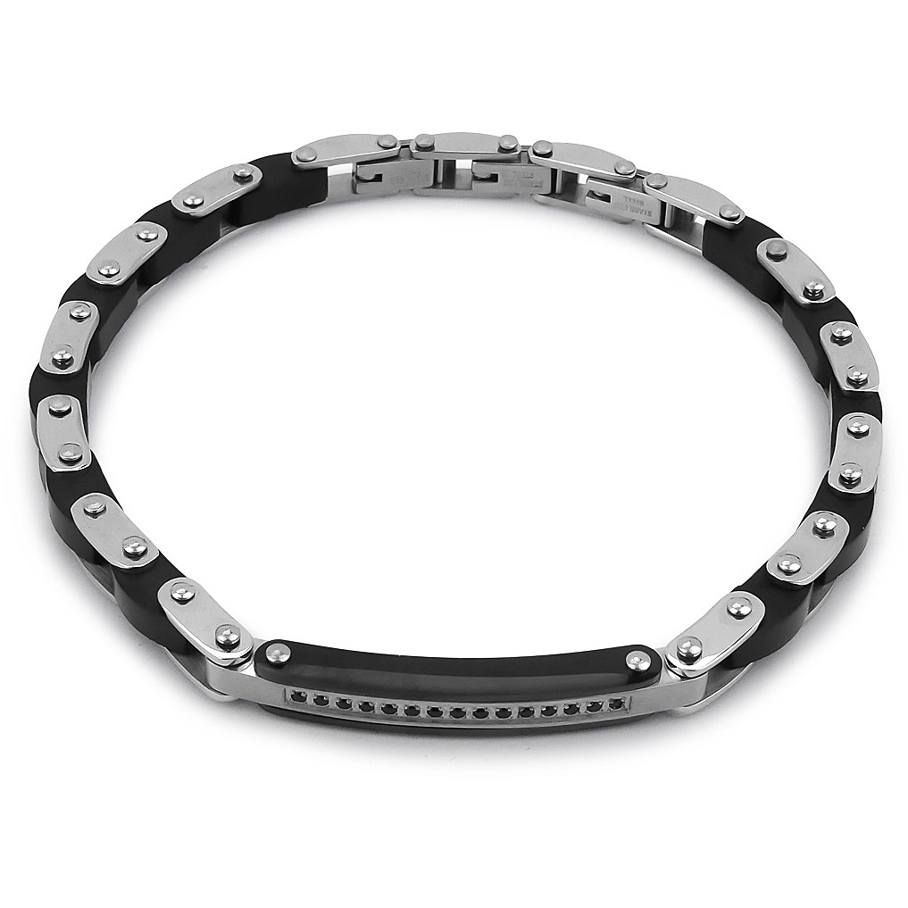 bracelet jewel Steel man jewel Zircons ABR604N