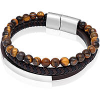bracelet Leather man jewel Bead TK-B151M