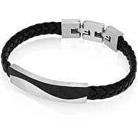 bracelet Leather man jewel Carbon TK-B154B