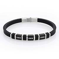 bracelet Leather man jewel Zircons ABR298