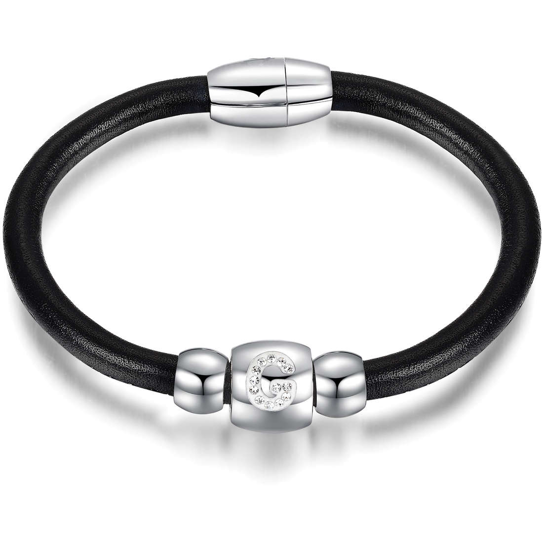 bracelet Leather woman jewel Crystals LBBK757