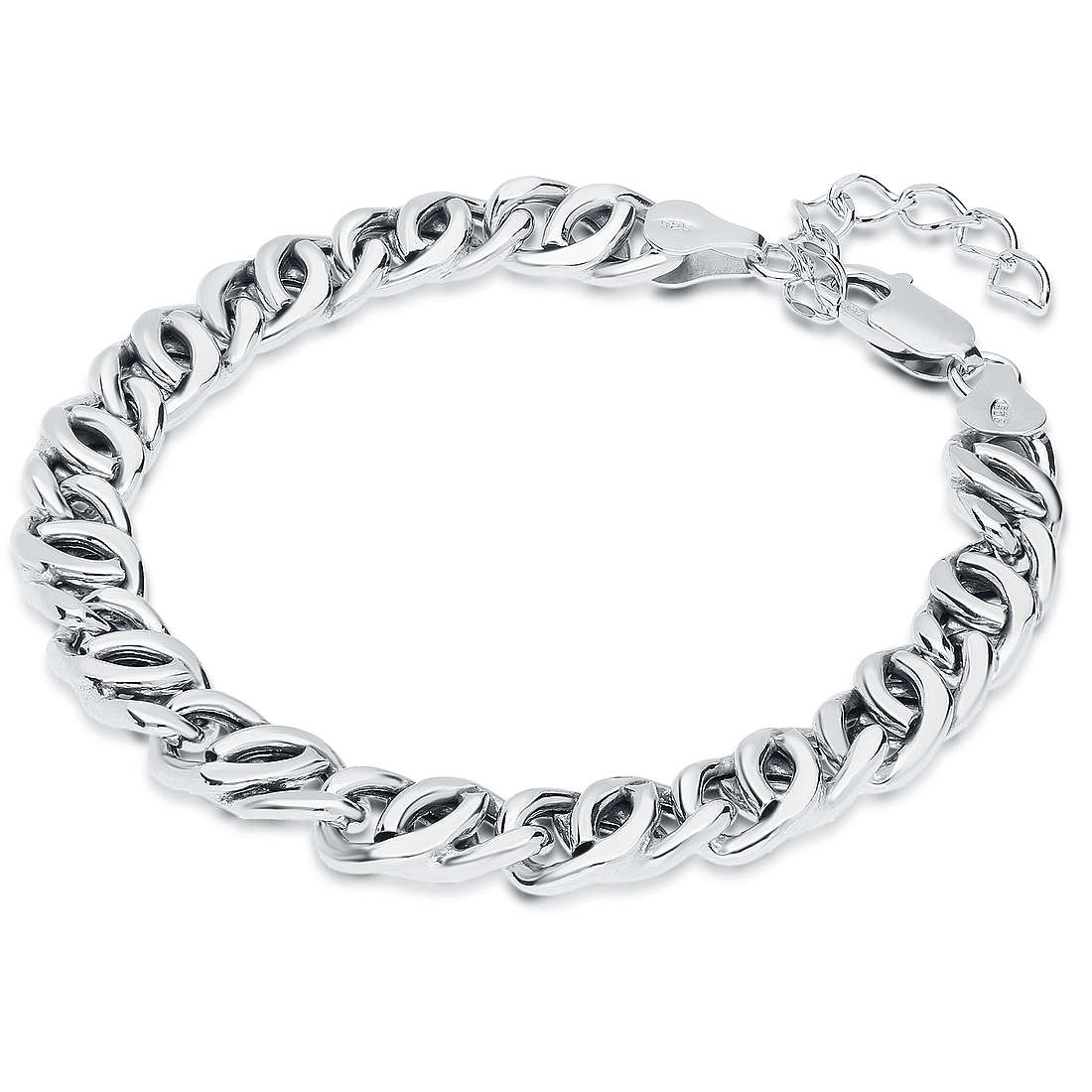 bracelet man Chain 925 Silver jewel GioiaPura lbOPV180MR-B