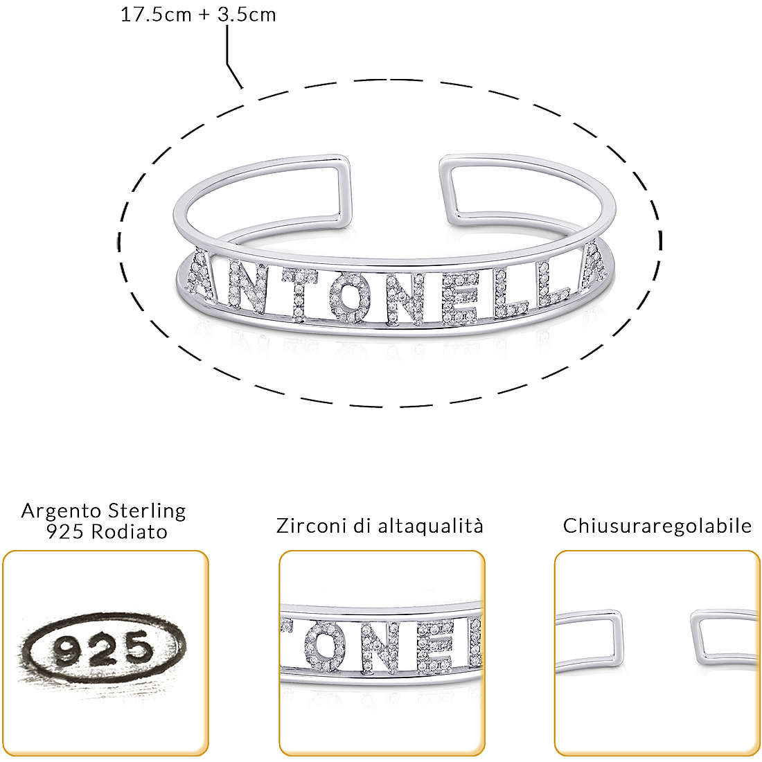 bracelet woman Bangle/Cuff 925 Silver jewel GioiaPura Nominum GYXBAZ0022-72