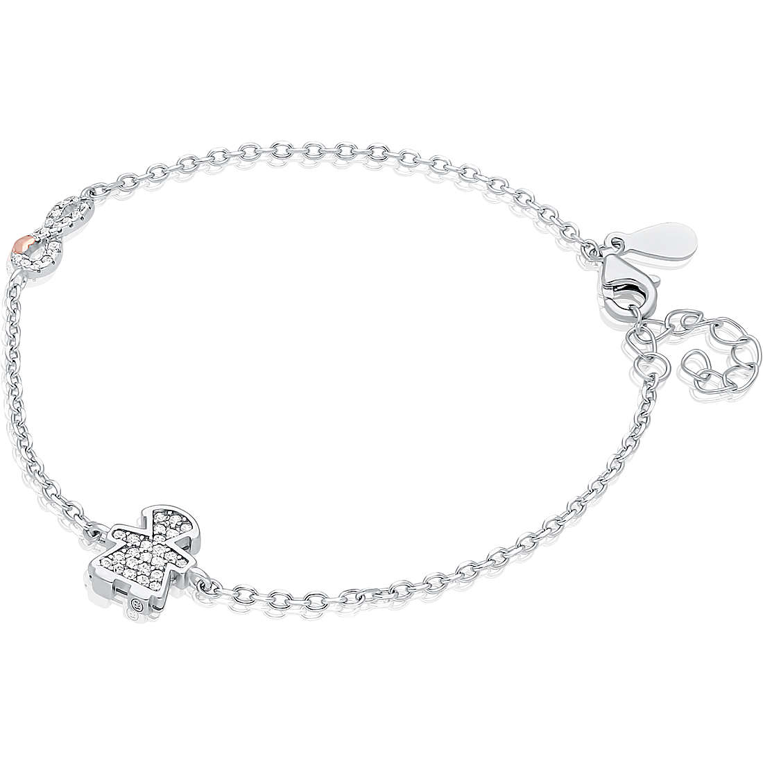 bracelet woman Chain 925 Silver jewel GioiaPura INS028BR313RHWH