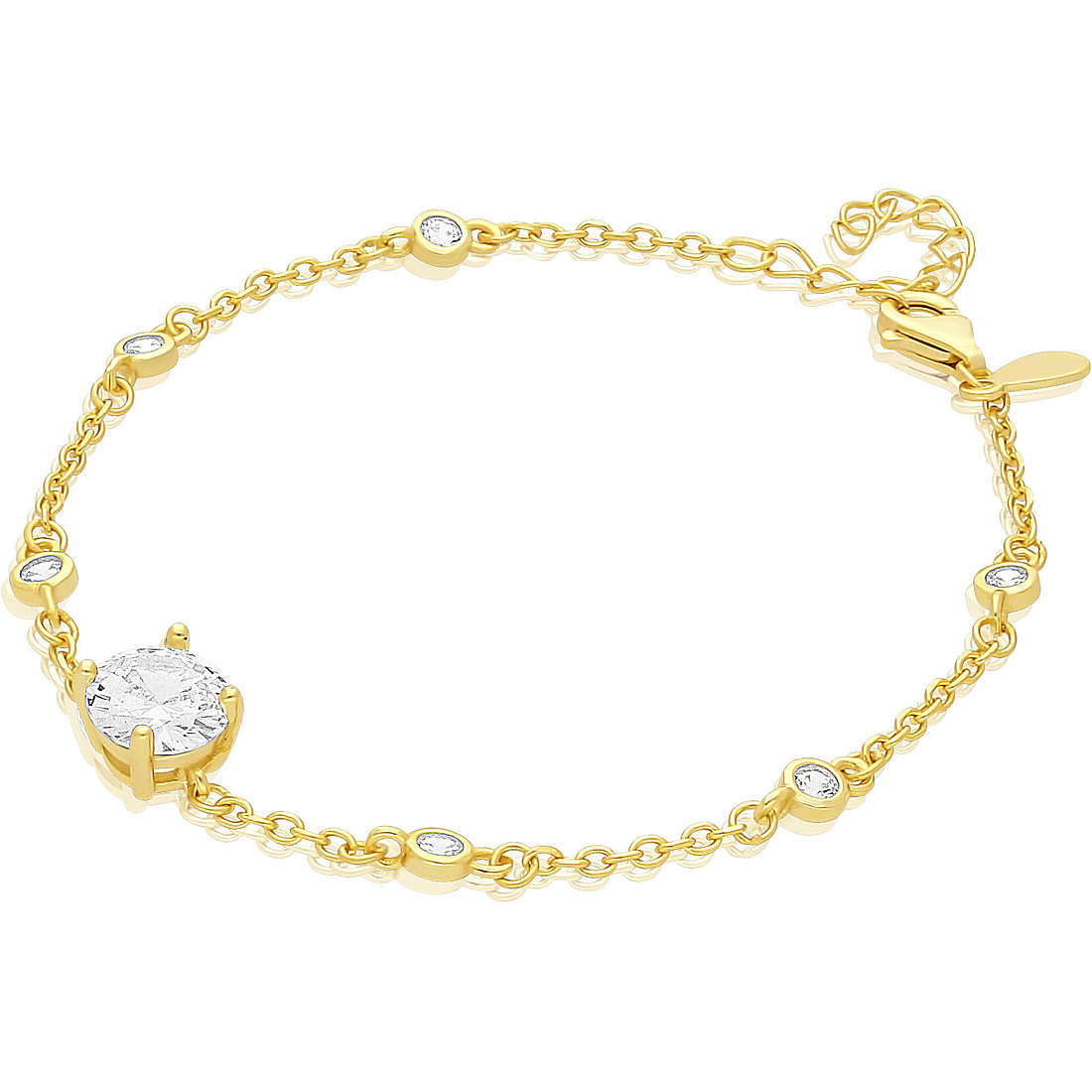 bracelet woman Chain 925 Silver jewel GioiaPura INS028BR335PLWH
