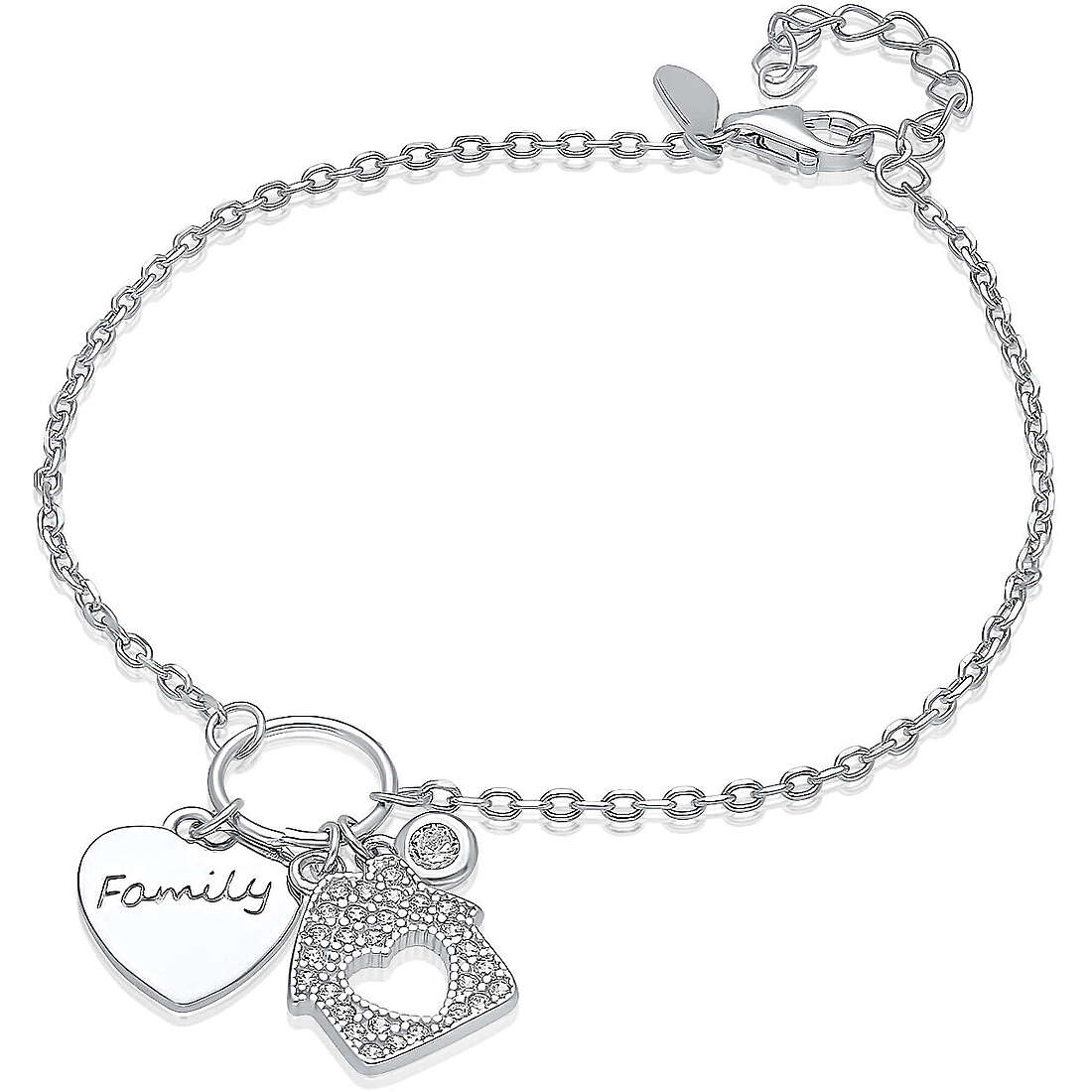 bracelet woman Charms/Beads 925 Silver jewel GioiaPura INS028BR360RHWH
