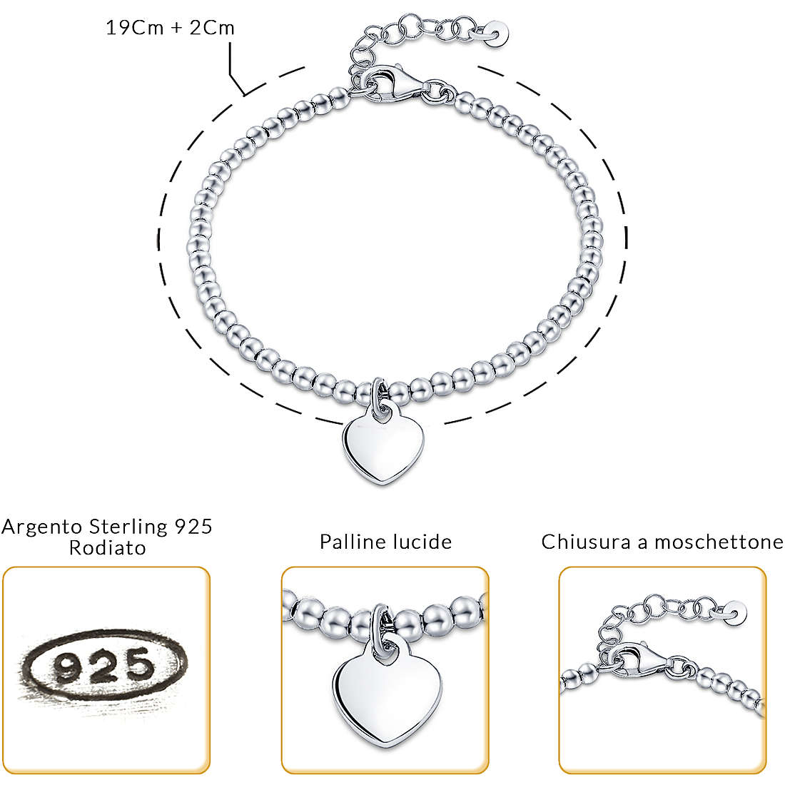 bracelet woman jewellery GioiaPura Battito WBM02235SU