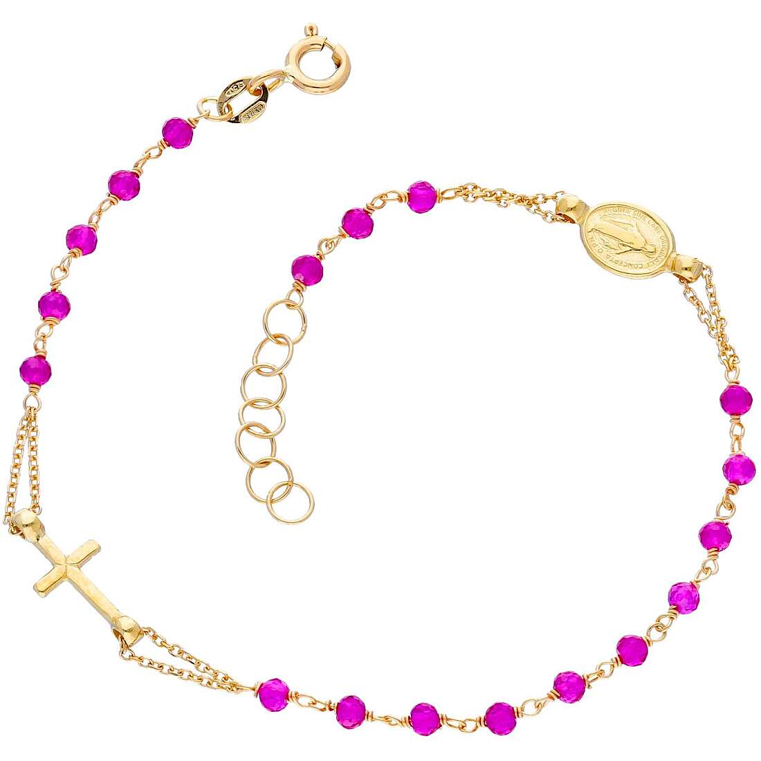 bracelet woman With Beads 18 kt Gold jewel GioiaPura Oro 750 GP-S242992