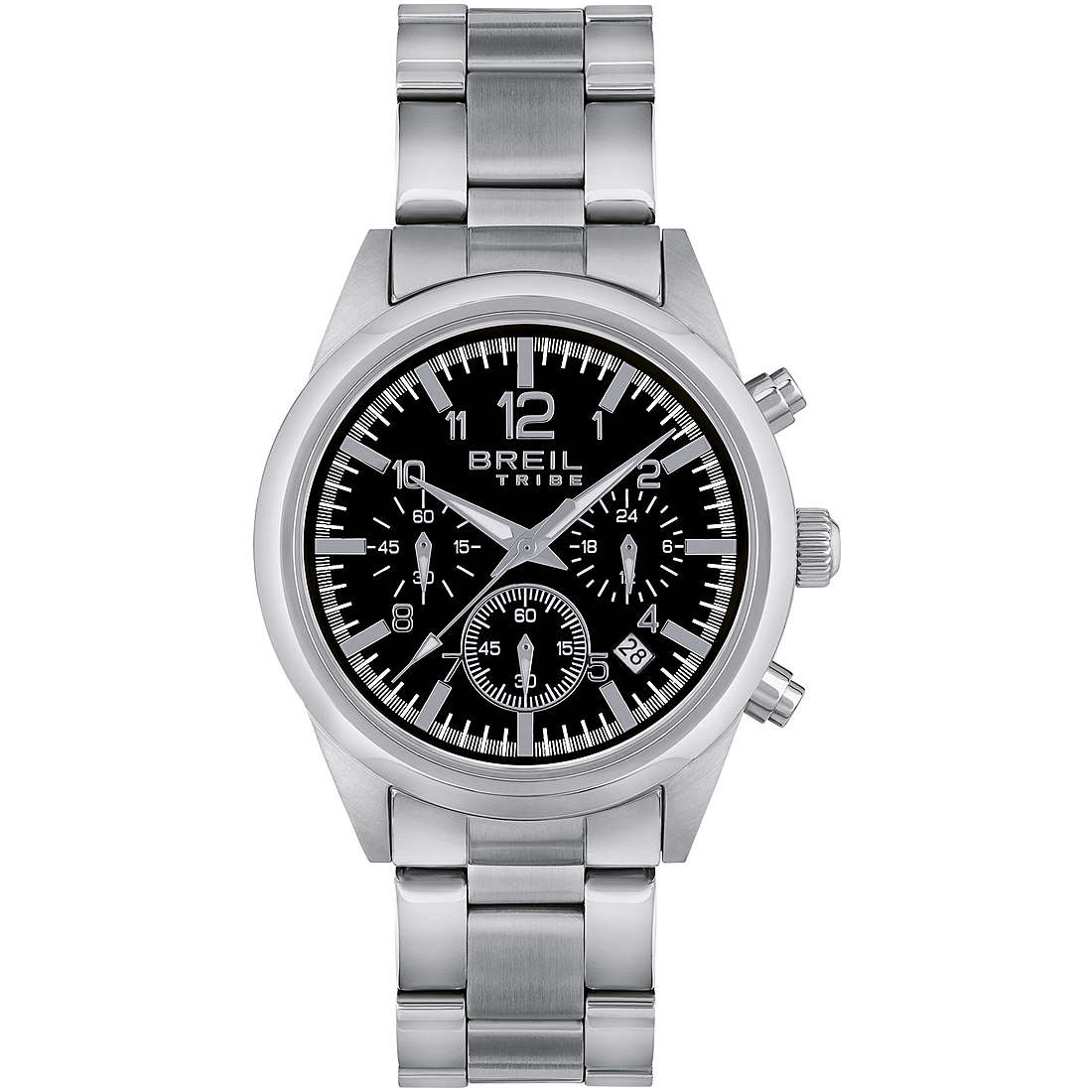 chronograph watch Steel Black dial man EW0568