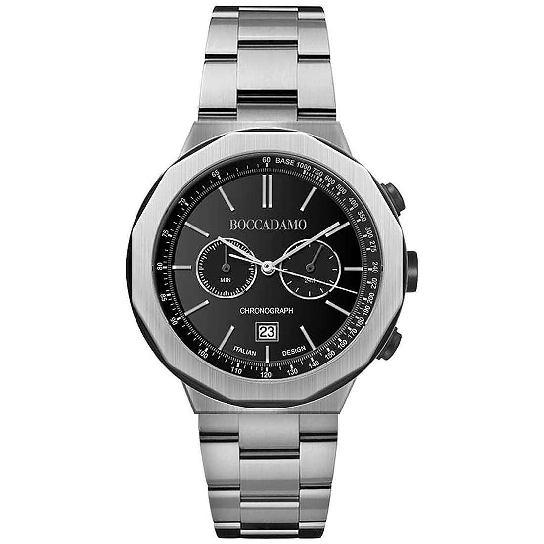 chronograph watch Steel Black dial man Icona IC007