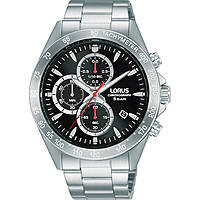 chronograph watch Steel Black dial man Sport RM363GX9