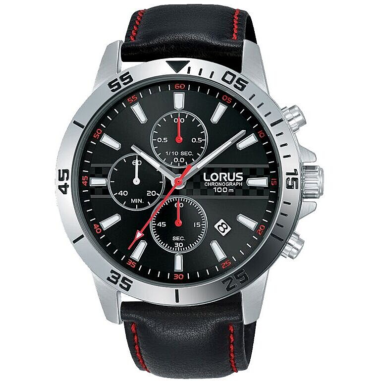 chronograph watch Steel Black dial man Sports RM313FX9