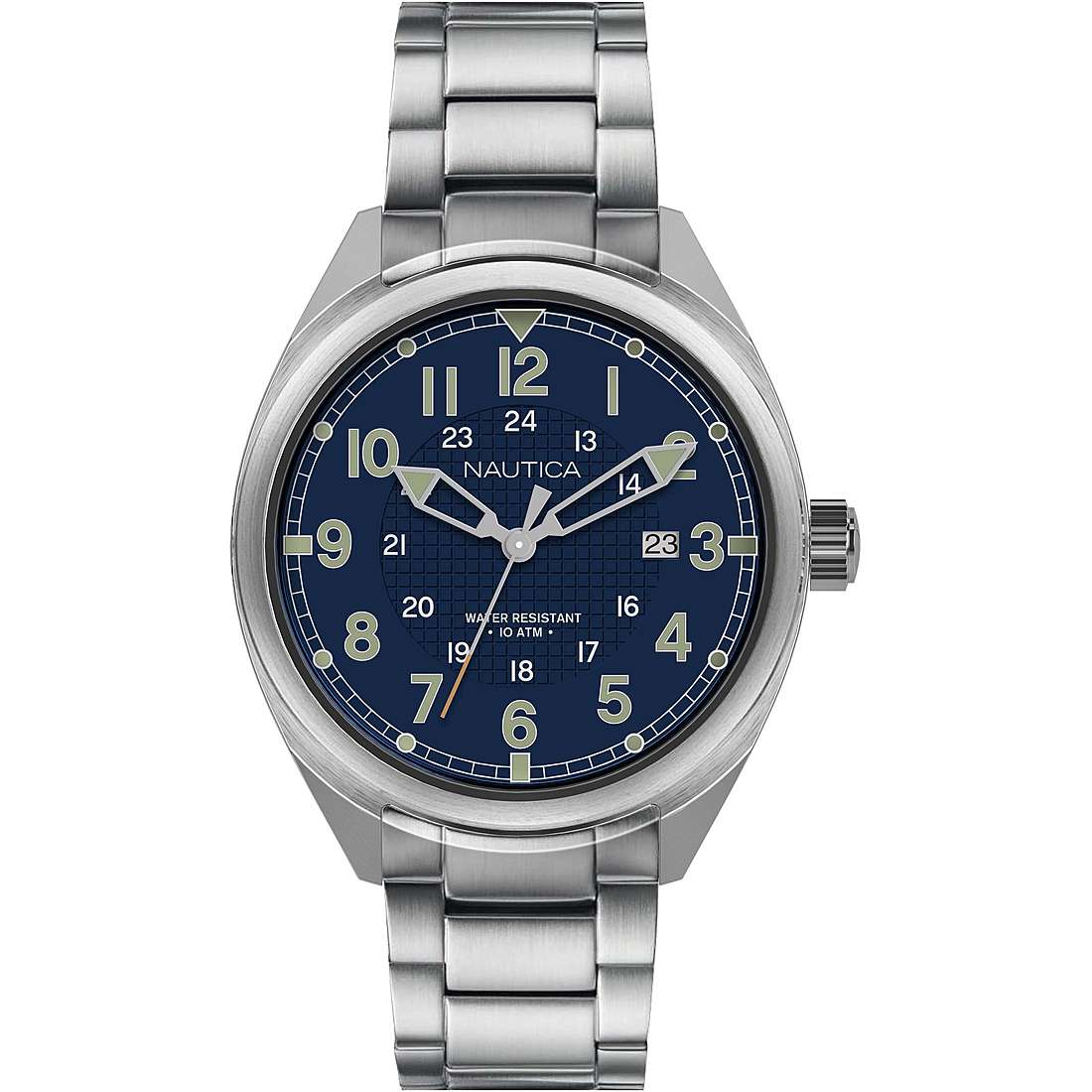 chronograph watch Steel Blue dial man Battery Park NAPBTP004