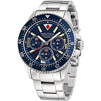 chronograph watch Steel Blue dial man NAPWPS304
