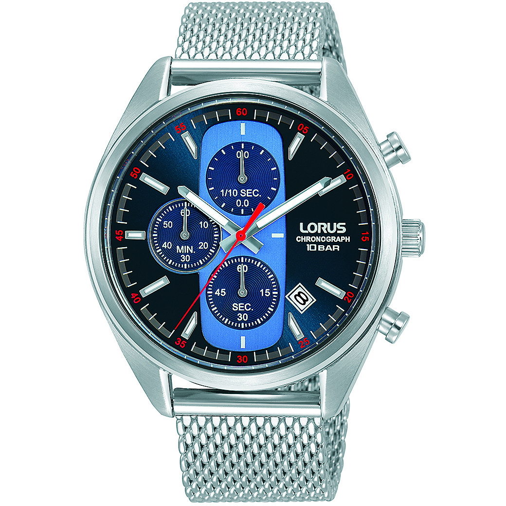 chronograph watch Steel Blue dial man RM353GX9