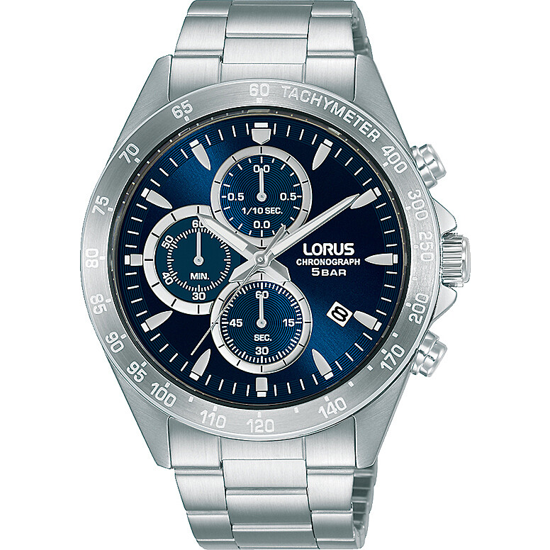 chronograph watch Steel Blue dial man Sport RM365GX9