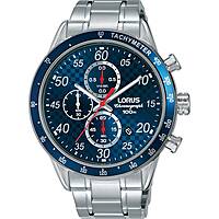chronograph watch Steel Blue dial man Sports RM329EX9