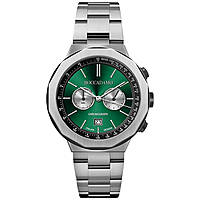 chronograph watch Steel Green dial man Icona IC010