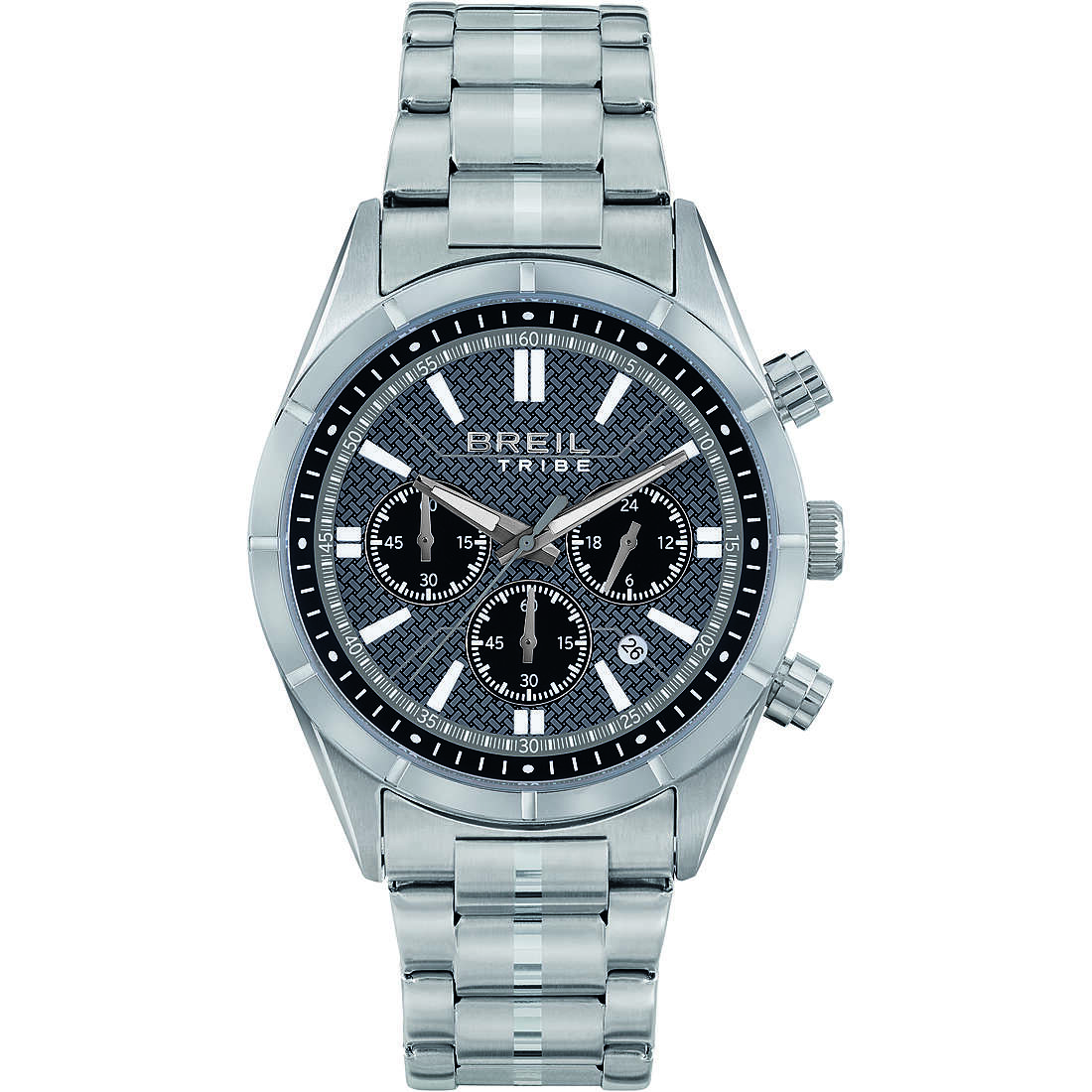chronograph watch Steel Grey dial man EW0524