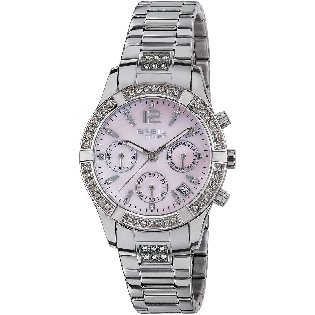 chronograph watch Steel Pink dial woman C'Est Chic EW0425