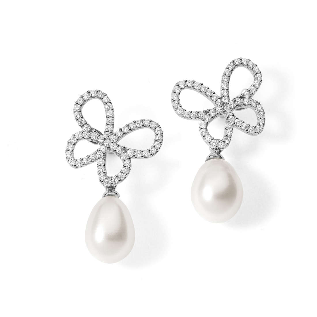 ear-rings jewel 925 Silver woman jewel Pearls, Zircons ORA 107